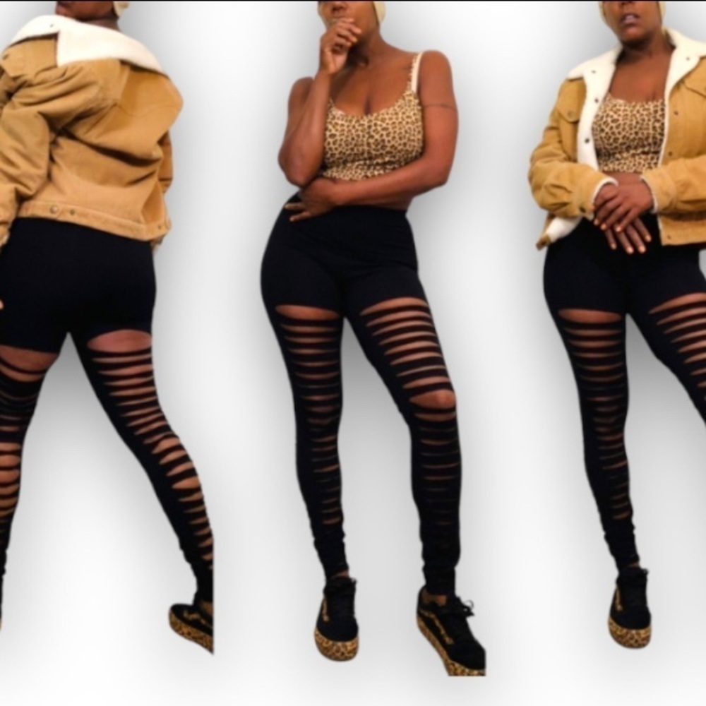 NASTY GAL SHREDDED LEGGINGS